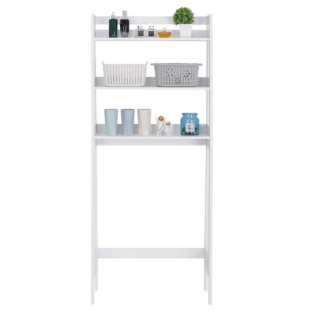 ZENSTYLE 3-Tier Organizer The Toilet Rack Saver Storage Space Bathroom Over Shelf White