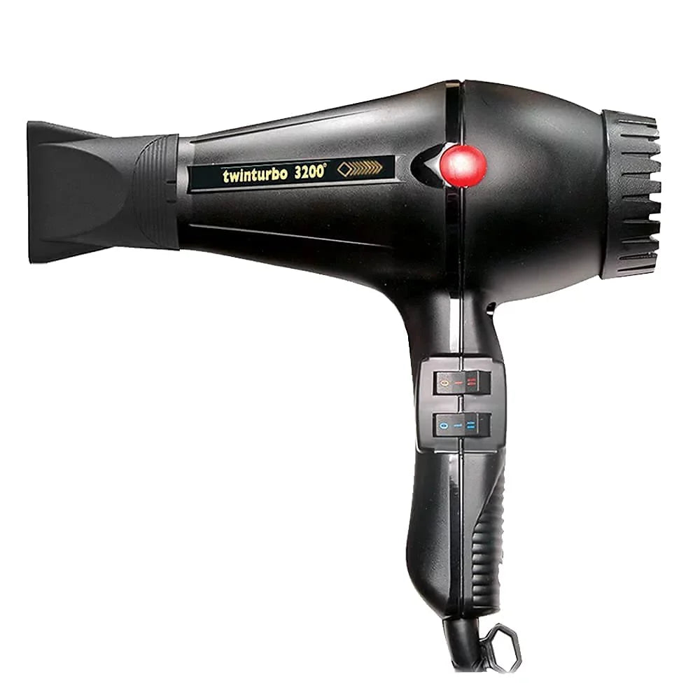 M Twin and Turbo Designs Hair (1) Mesh (1) Turbo 3200 Power Diffuser Black 2: Metal Dryer Hair Bundle