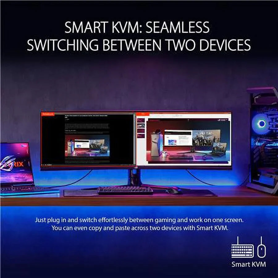 1440), 90% Motion Input USB-C, Switch x Strix Dual Extreme Ultra-wide (XG49WCR) Sync, KVM 32:9 (5120 ASUS Monitor - HDR DCI-P3, QHD Gaming ROG Low DisplayHDR400, 49" Curved 165Hz, Blur RJ45, Dual