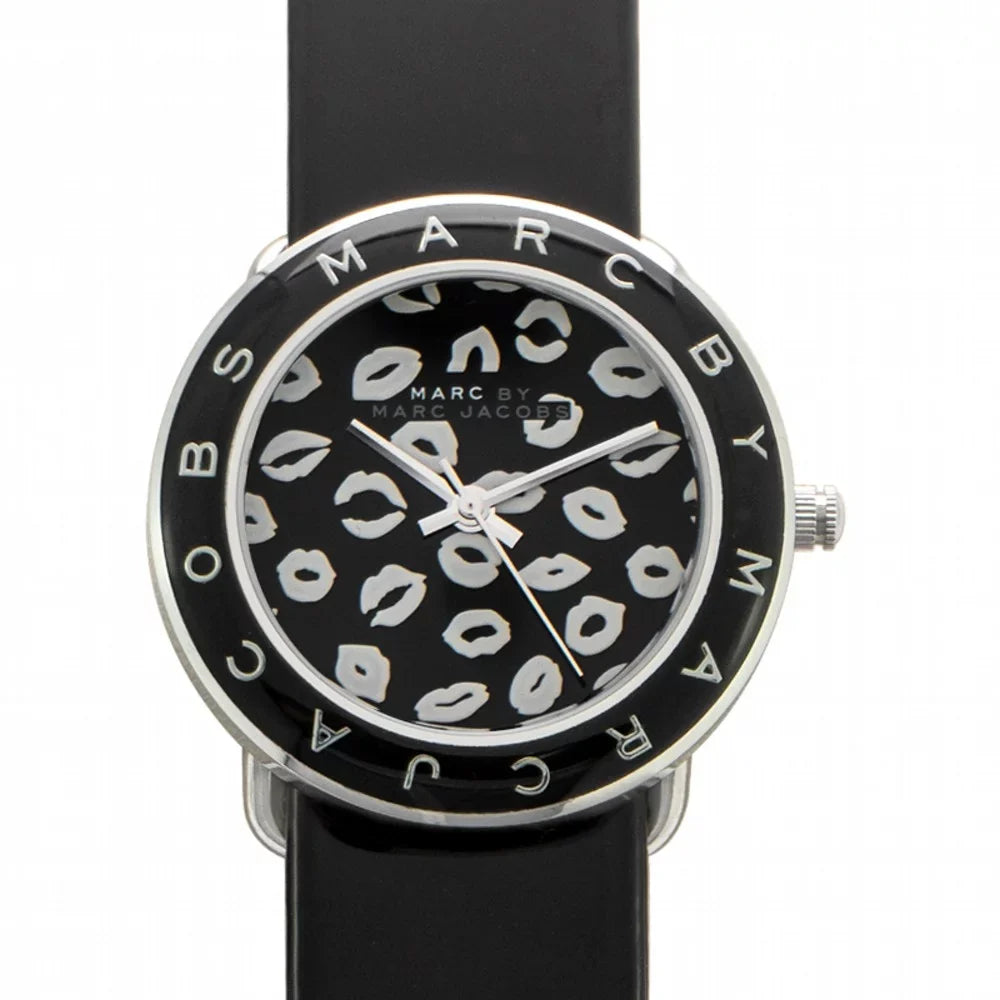 Lips Jacobs Marc Marc Amy By Watch MBM1163 Women's 36MM Black Leather