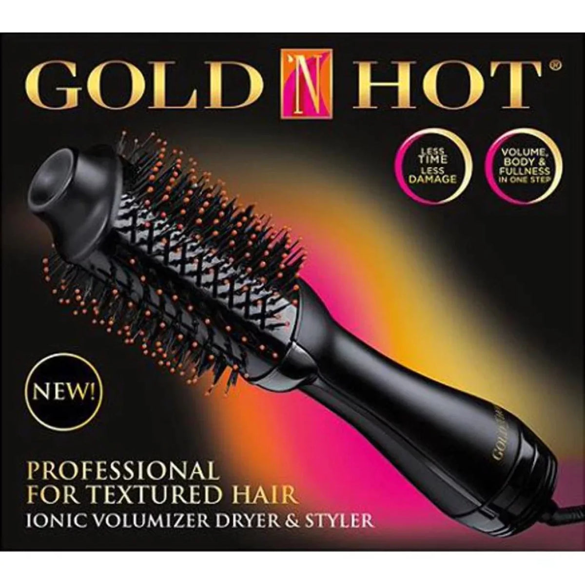 Gold N Styler Hair For Hot - Textured Dryer Ionic Volumizer Professional