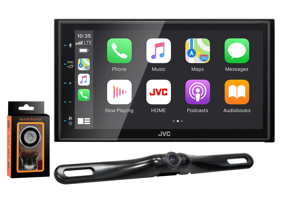 Touchscreen KW-M56BT fixed Holder Receiver Magnet Rearview & 6.75" Camera Multimedia w/ JVC Digital Phone Monitor+Absolute CAM880