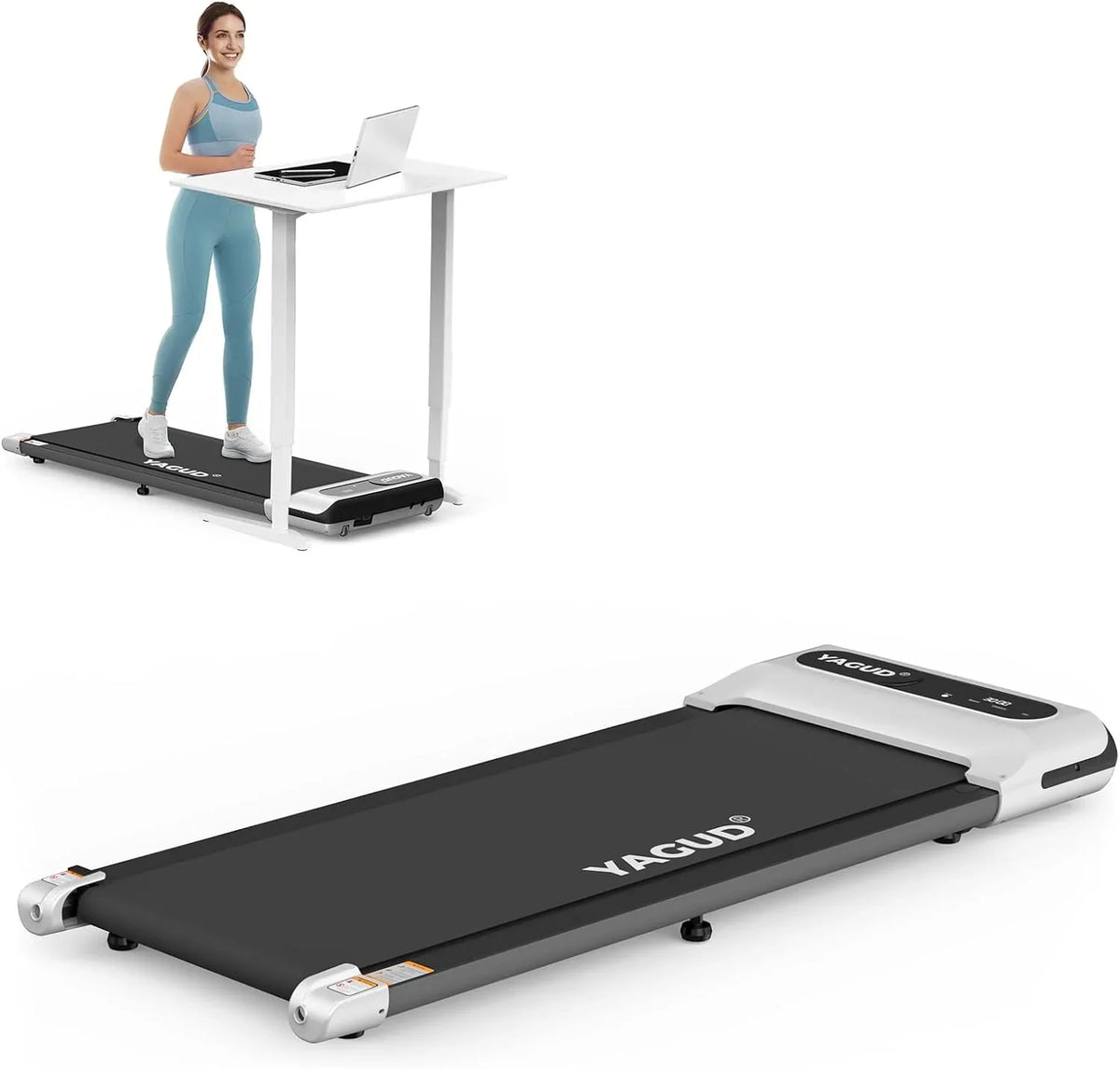 Yagud Walking Home for and Running Treadmill, Remote and Office, Pad Under Desk Machine Display with Control LED