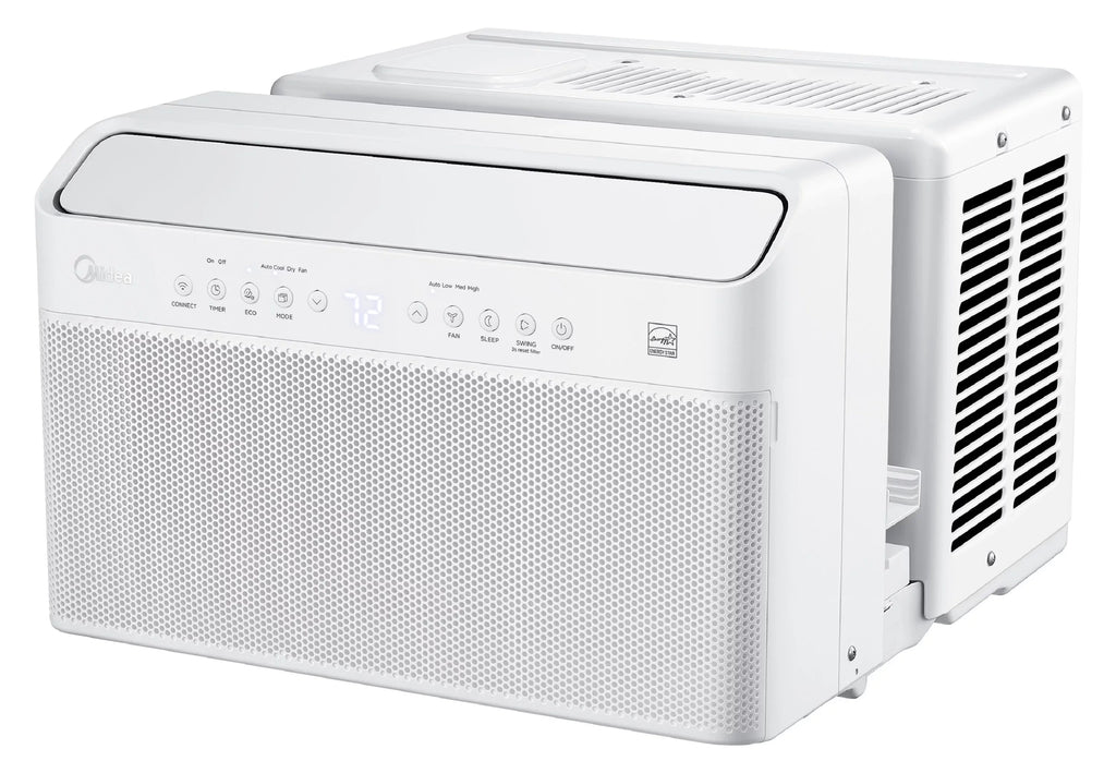 Restored Midea 12,000 Btu Smart Inverter U-Shaped Window Air Conditioner, 35% Energy Savings, Extreme Quiet, Maw12V1Qwt (Refurbished)