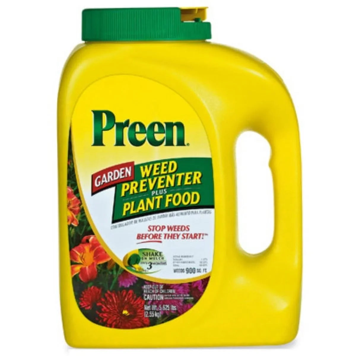 Preen 21-63902 Garden Weed Preventer Plus Plant Food, 5.625 Lb, Covers 900 Sqft, Each