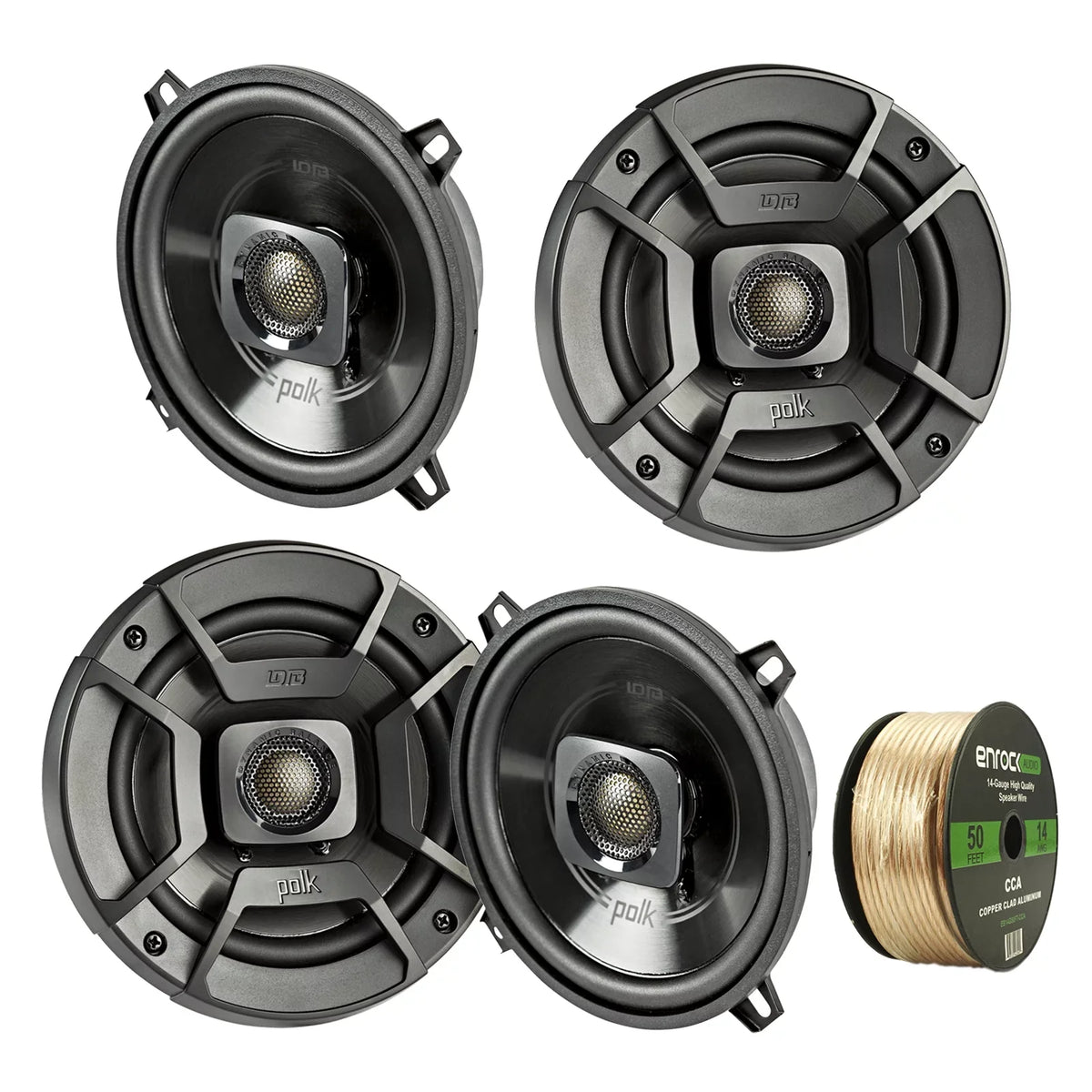 4X Polk Audio Db522 5.25-Inch 300-Watt 2-Way Speakers