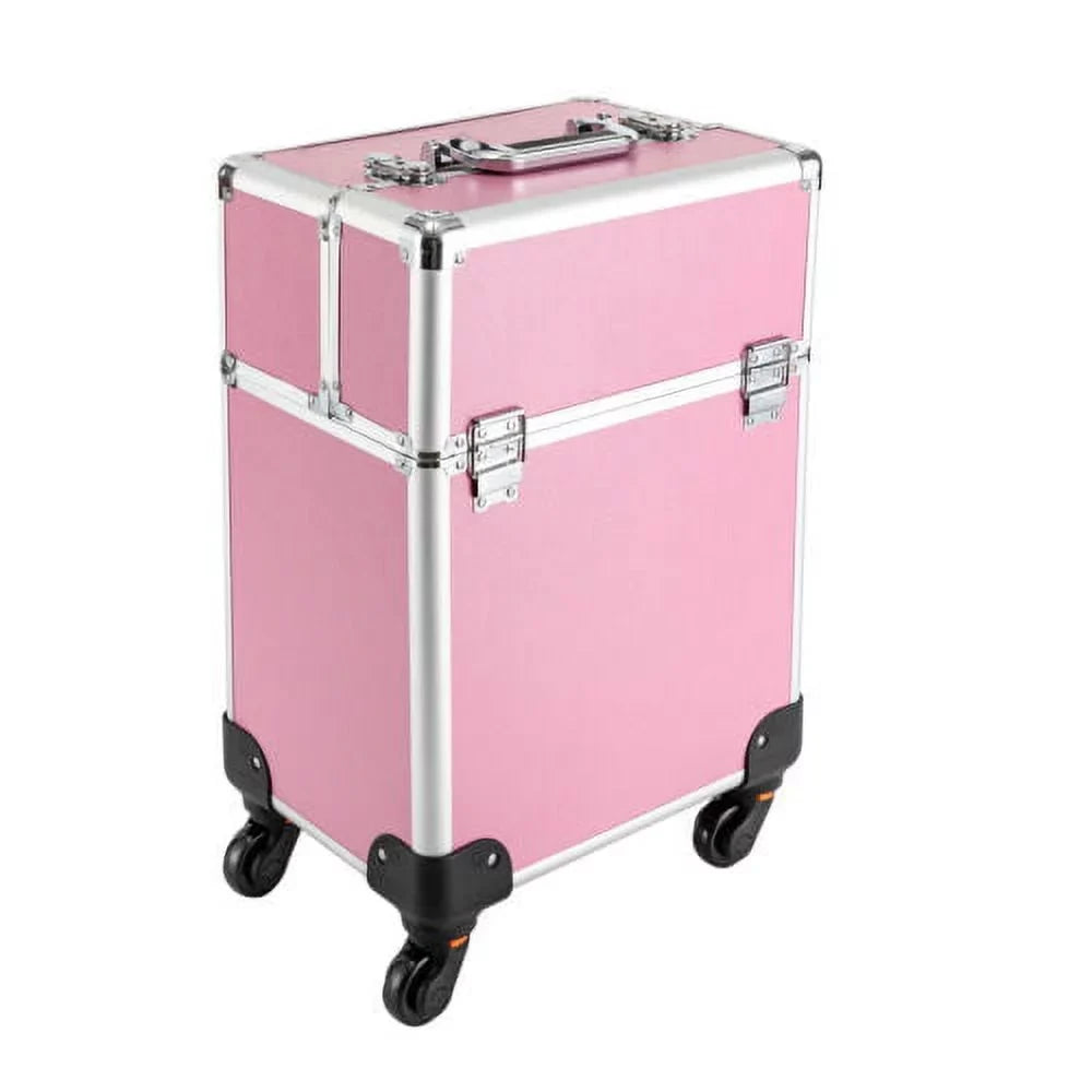 Case Trolley Extendable Train Box Space Makeup Storage Cosmetic Large Rolling