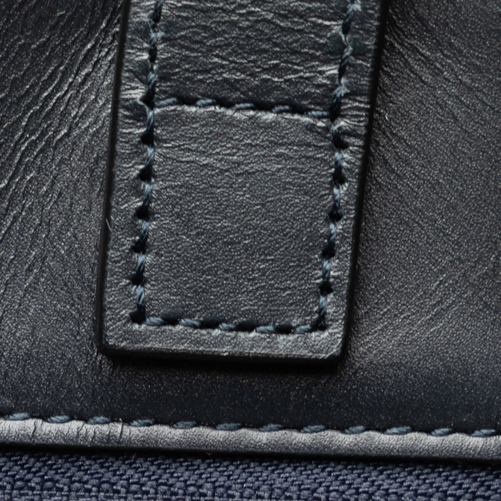 Authenticated Pre-Owned Convertible Unisex Fabric (Good) Soft Canvas GG Tote Blooms Satchel Supreme Blue Coated
