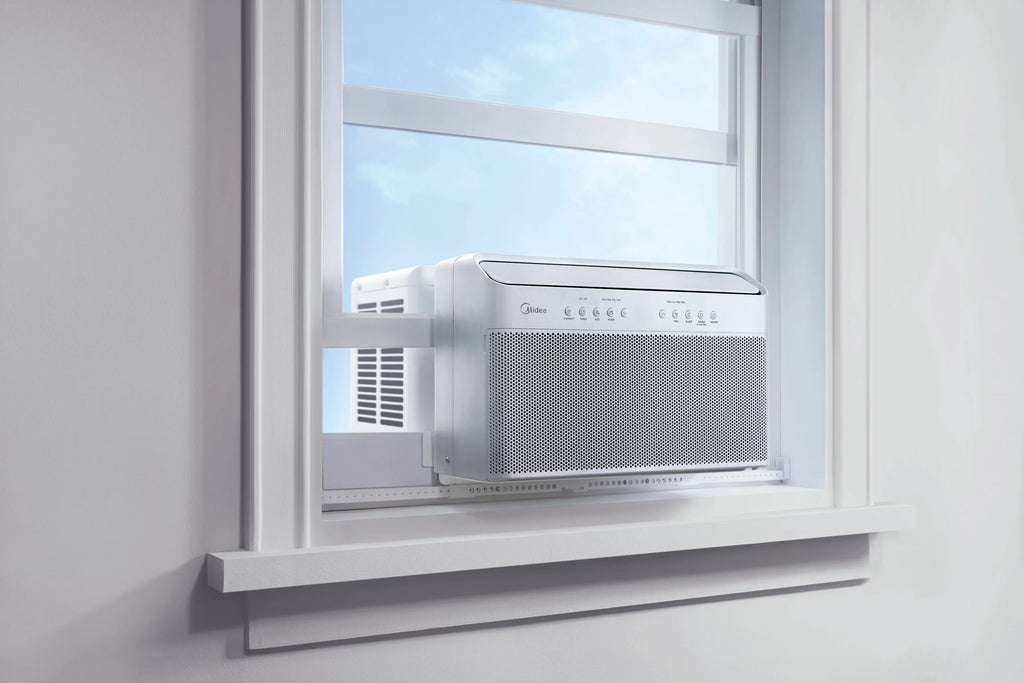 Restored Midea 12,000 Btu Smart Inverter U-Shaped Window Air Conditioner, 35% Energy Savings, Extreme Quiet, Maw12V1Qwt (Refurbished)