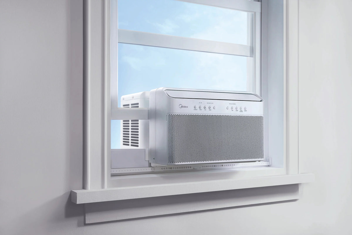 Restored Midea 12,000 Btu Smart Inverter U-Shaped Window Air Conditioner, 35% Energy Savings, Extreme Quiet, Maw12V1Qwt (Refurbished)