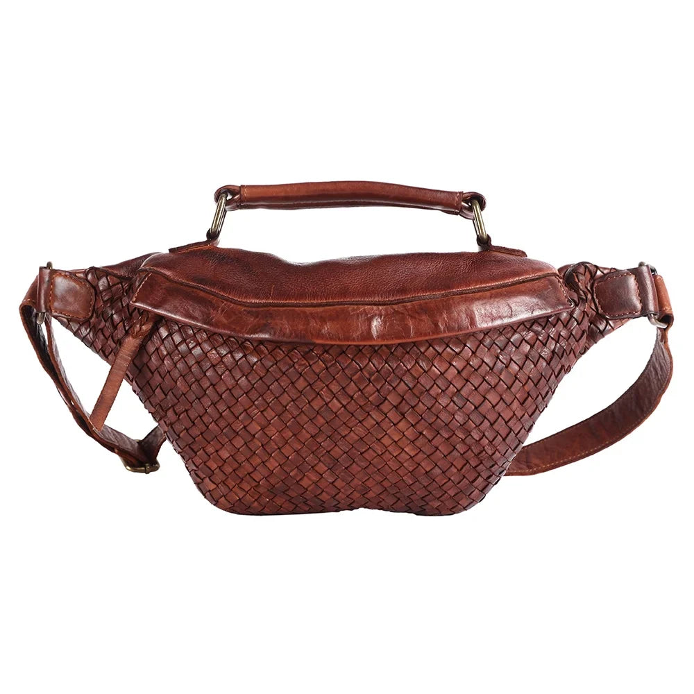 Nm Never Mind Nmbgm148E Fanny Pack Vintage Handmade Genuine Cowhide Leather Women Bag Western Handbag Purse
