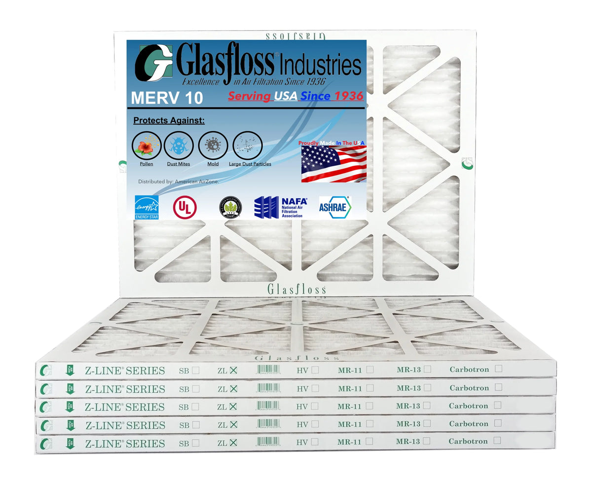 x USA Filter in - - 22x36x1 inch) (Actual Glasfloss - Made MERV 35.5x7/8 Air 10 21.5 -Qty:6 dimension: Furnace