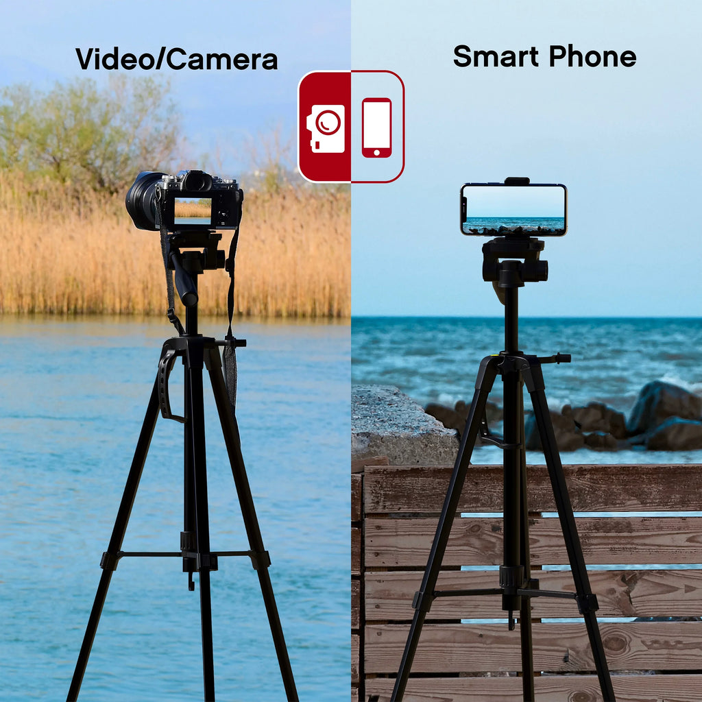 Carry Lightweight Aluminum Mounting Phone/Camera W/ for Air Pro Tripod & 57” - Bag On Screws Stand