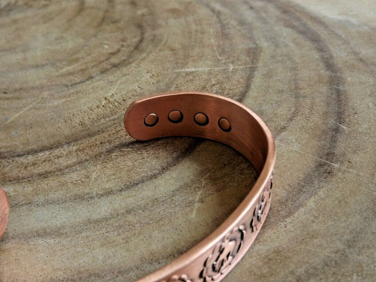 Copper Magnetic Bracelet Pure Copper Arthritis Pain Therapy Cuff End Of Trail