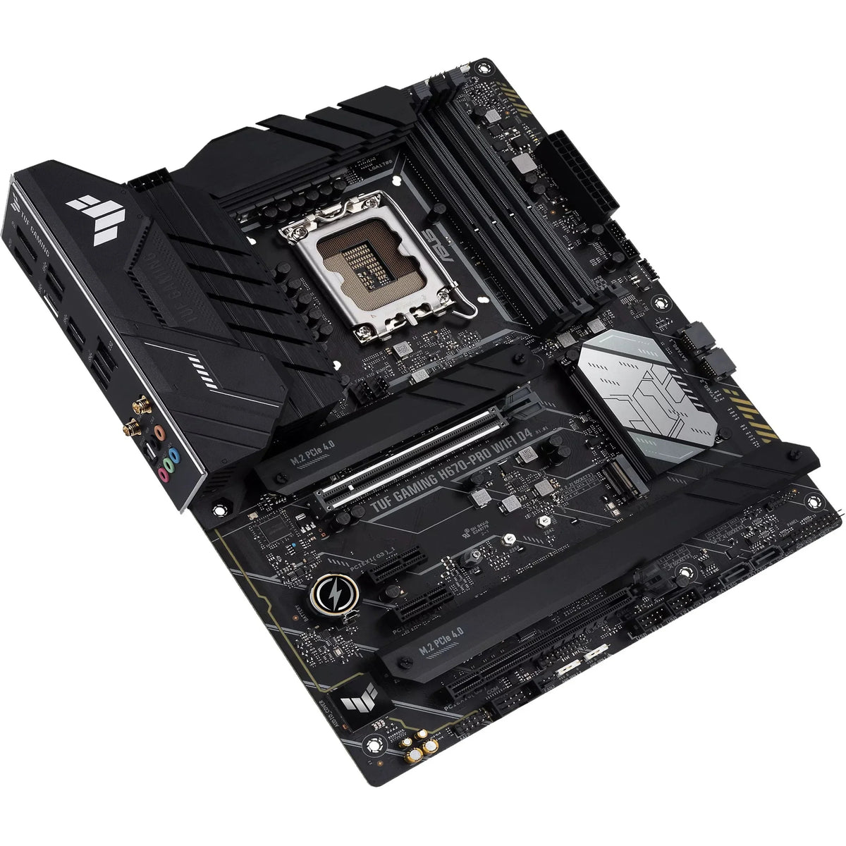 LGA 12th Front WiFi LAN, WIFI TUF 3.2 Gb D4 ATX 5.0, Gen) ASUS H670-PRO (Intel (PCIe 14+1 4xPCIe M.2 1 2.5 6, Gaming 4.0 Slots, 1700 Motherboard DDR4, USB DrMOS, Type-C) GAMING &13th Gen