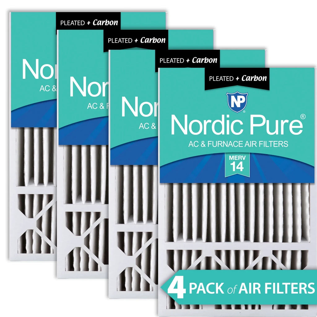 Air Carbon MERV Plus 14 Honeywell Replacement 16x25x5 Pack Filters 3/8) 4 (4
