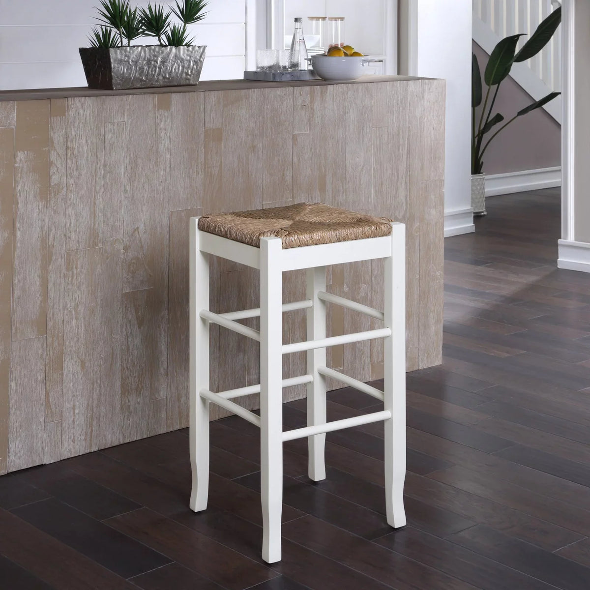 Boraam Square Rush Bar Stool - 29 In.