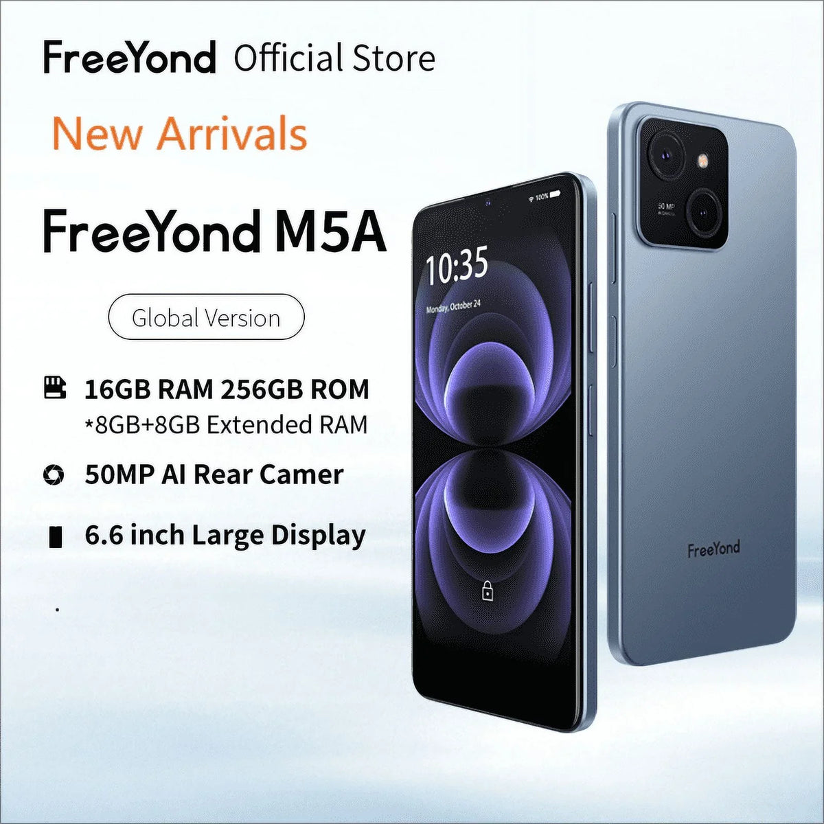 Up Extended ROM FreeYond Phones, RAM Phones ROM Smart Phone, And Unlocked To Unlocked 4G Slots, 8GB Android 16GB 6.6'' & & 256GB Dual RAM Mobile M5A SIM-Free 2TB 5000mAh, SIM, 3-Card 13