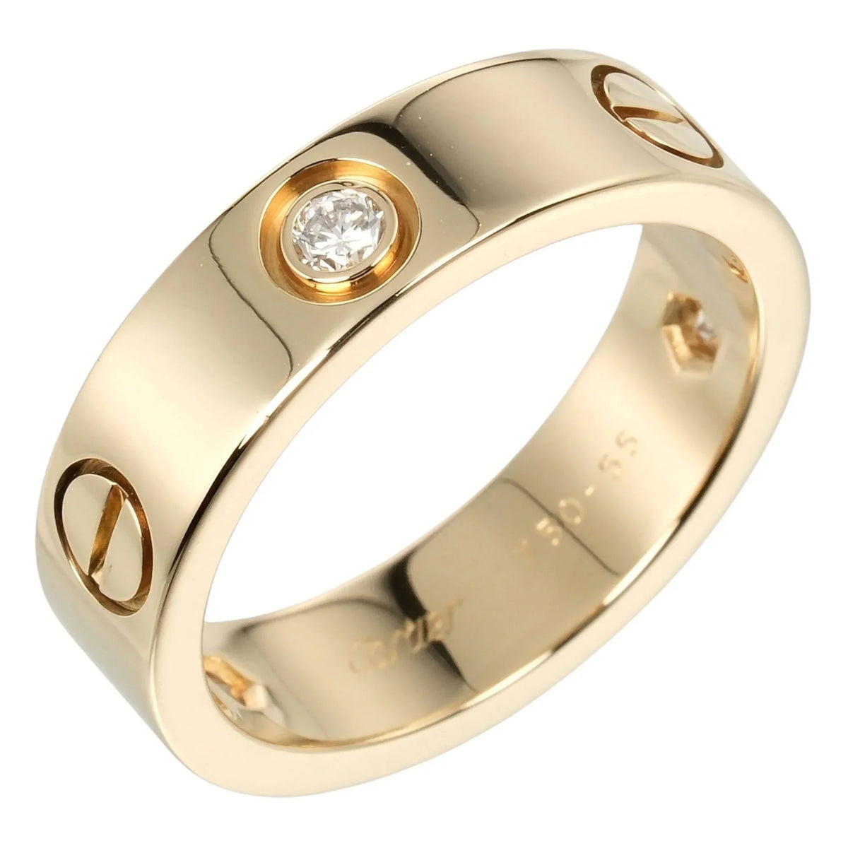 3P, (Good) Pre-Owned dimension approx. 8.67g, K18 half Cartier diamond, I132124019 yellow ring, 15 gold, Love