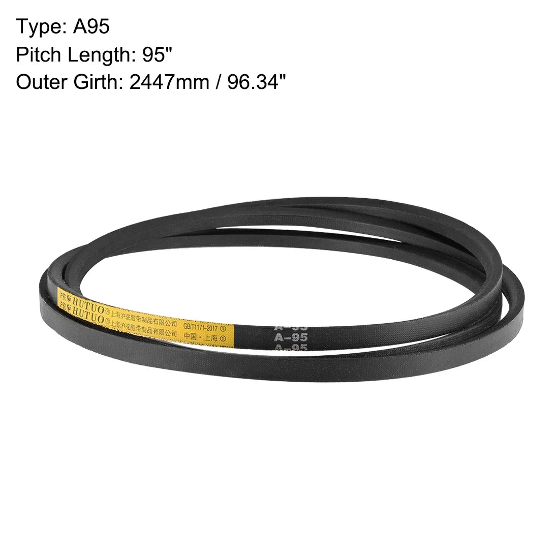 A95 2pcs V-Belts Drive 95" Mid-Perimeter, Belt A-Section Rubber