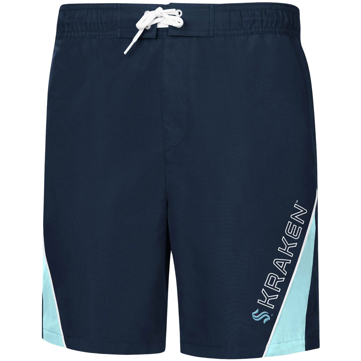 Men'S G-Iii Sports By Carl Banks Deep Sea Azure Seattle Kraken Sunrise Volley Swim Shorts