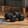 Dumbbells Soozier Handles, Home Gym Hand Hex Weights Anti-roll, 45lbs x Non-Slip Set, or 2 Men Women with for Rubber Workout,