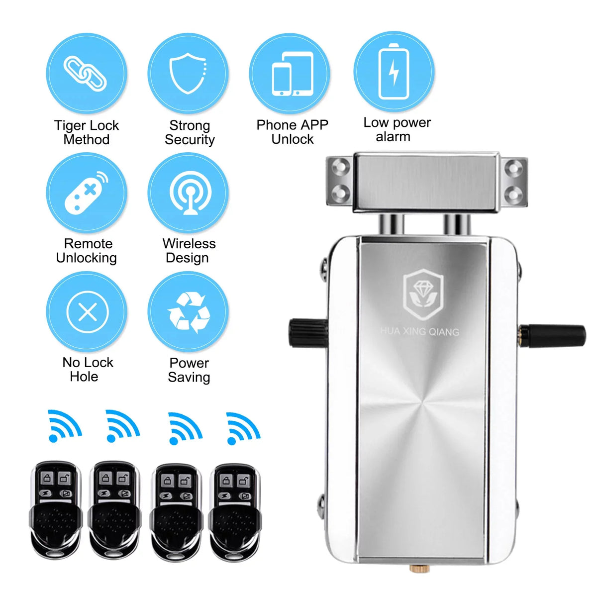 Door Lock,Deadbolt Apartment Lock -Theft Deadbolt Remote Keyless Lock Door Lock Kit Ewelink Remote Siuke Simbae Remote Less Lock Wifi Buzhi