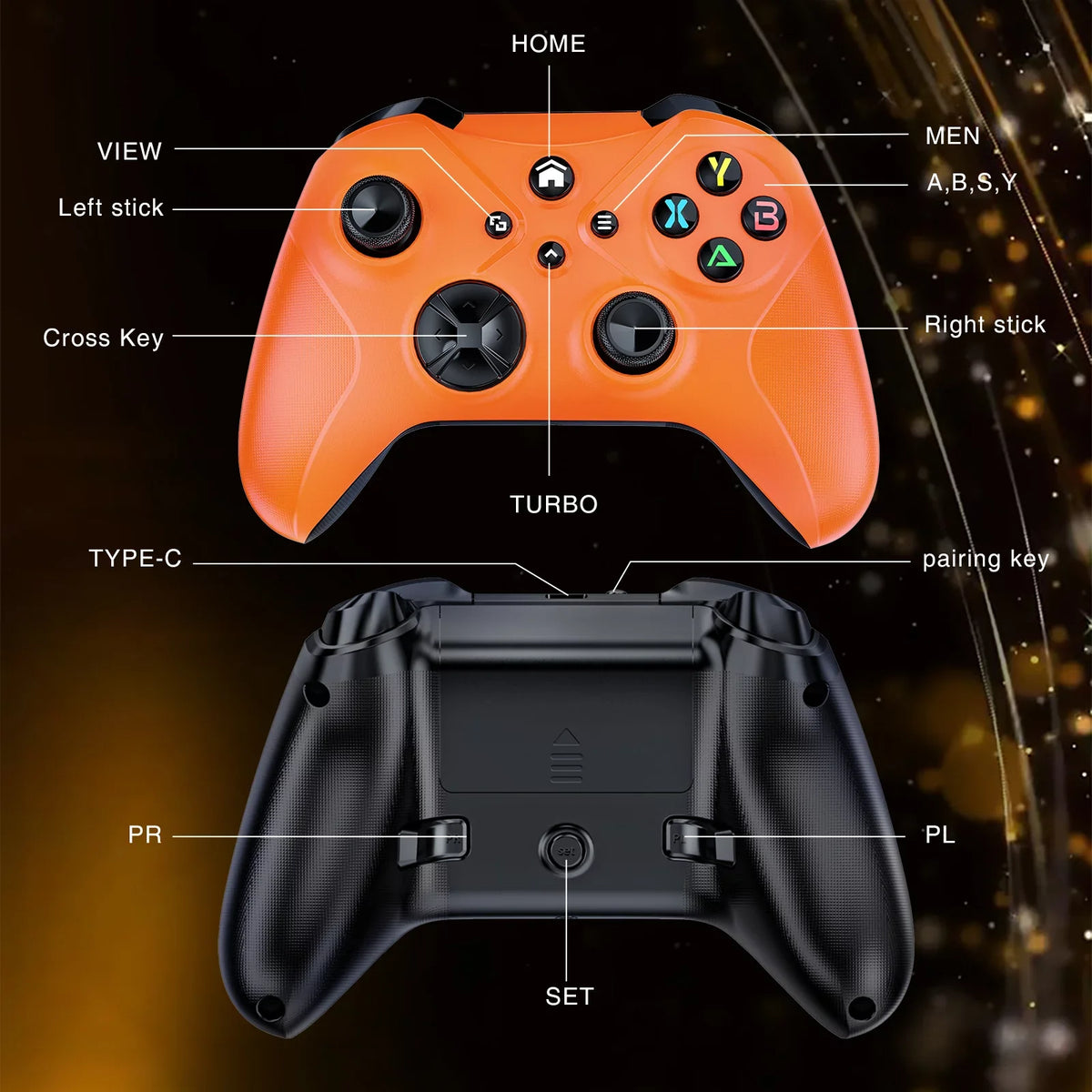 Bonacell Wireless Controller For Xbox One, (Watch Video To Update Xbox)Game Controller Compatible With Xbox One/Xbox One X/S, Xbox Series S/X Gamepad Support Turbo/3.5Mm Headphone Jack/Macro Functions