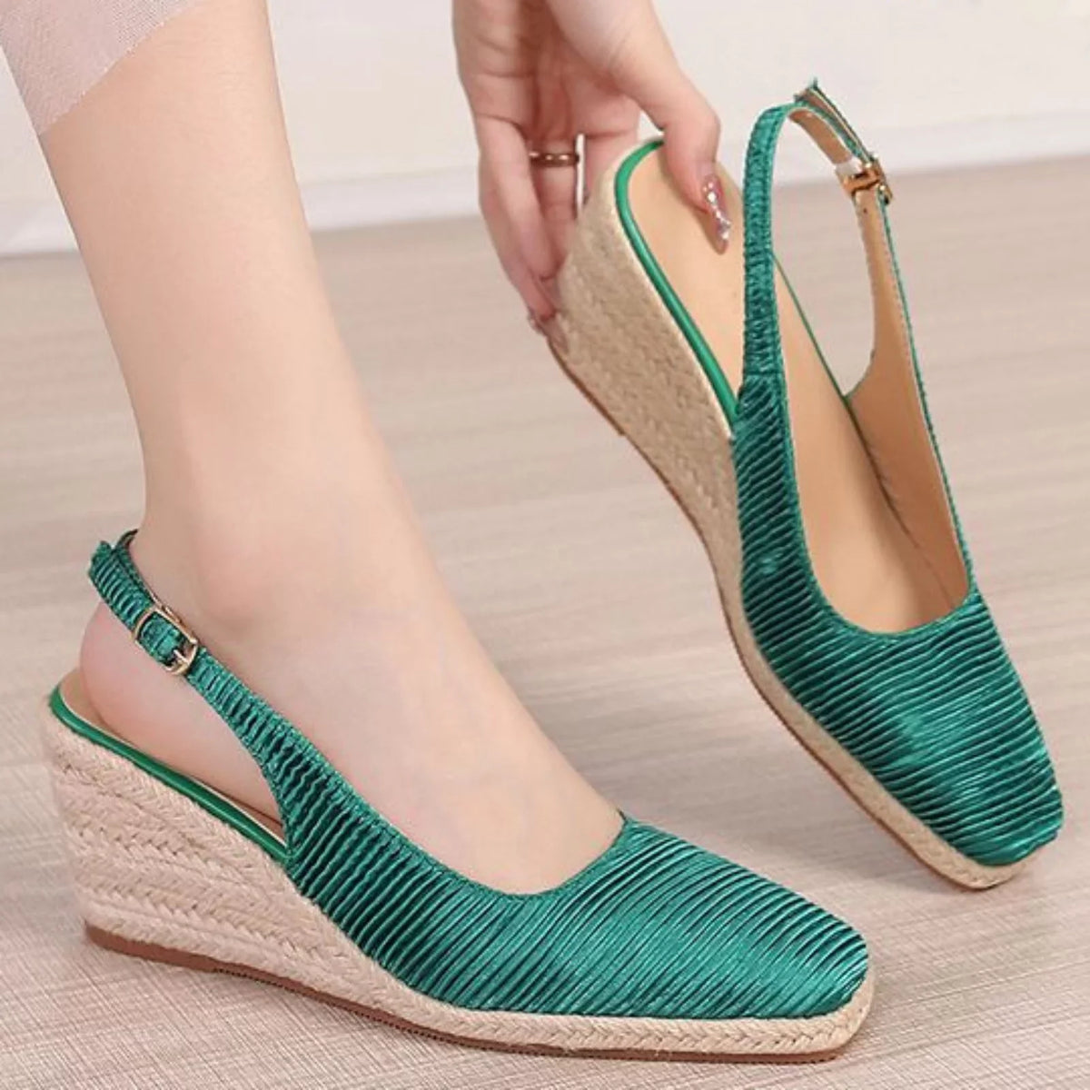 Silk Women Wedge Sandals for Linen Heels Toe Straw Summer Sandals Sandal Elegant dimension Sketches Flip Women Flop Dressy Sandals Women Cap Women's High 12 Fisherman Shoes New Espadrilles Espadrilles