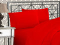 Resistant,Queen Wrinkle Red Egyptian Fade Pocket, Bedding grade Deep & Collection 1500 Series