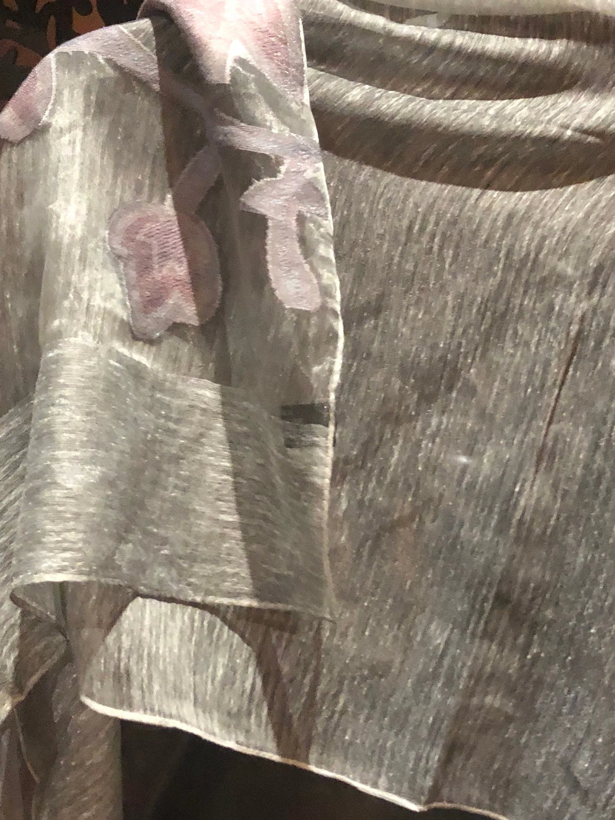 Shawl Vintage Sheer white wrap brocade Styled