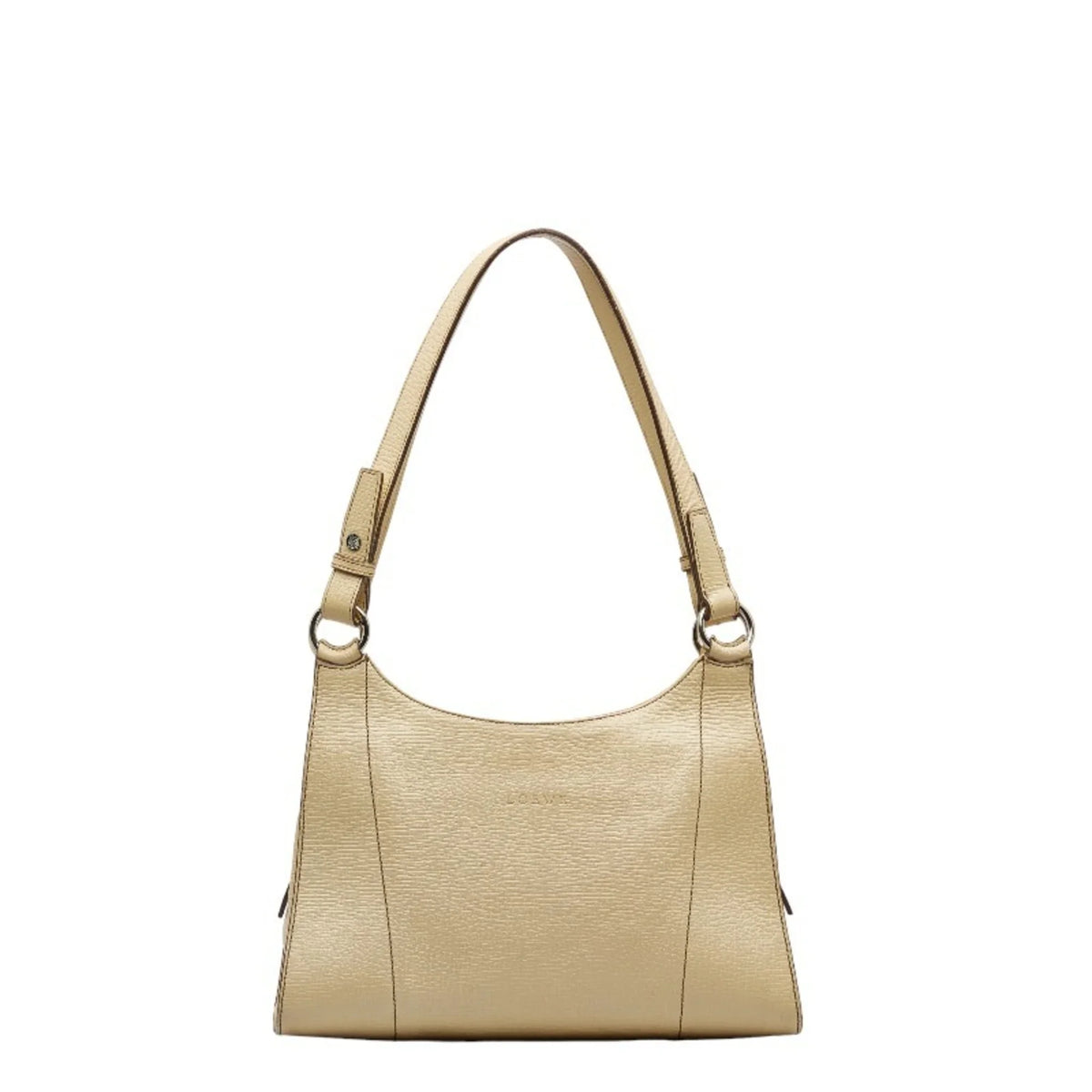 Cream Pre-Owned (Fair) Yellow LOEWE Handbag Leather White Ladies