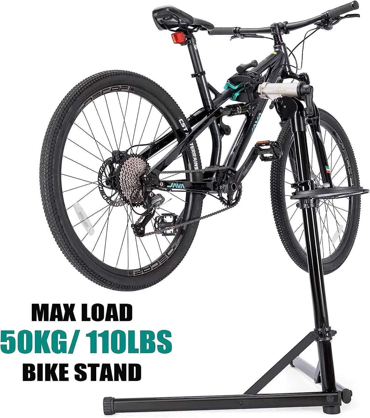 Bike Repair Stand(Max Load 55Lbs/ 110Lbs)- Bike Stand For Workstand Maintenance - E Bike Repair Stand Bicycle Shop Home Mechanics For Mountain Bike And Road Bike (Max Load 110Lbs)