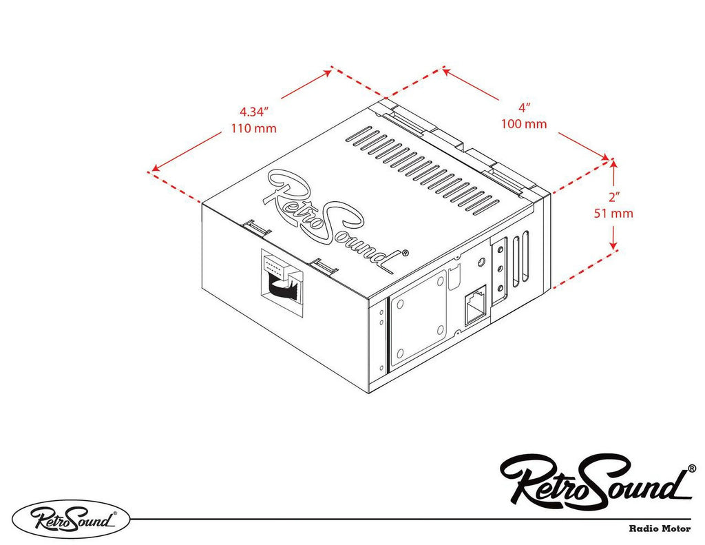 Retroradio Compatible With 1977-85 Mercury Capri Features Include Bluetooth, Aux, Am/Fm Labc-M1-121-55P-75Pmc3
