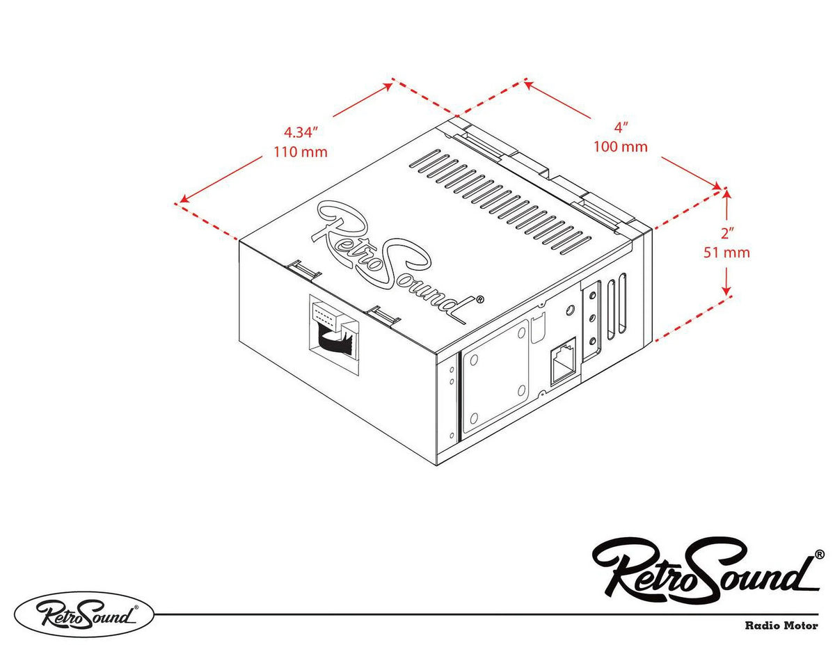 Retroradio Compatible With 1977-85 Mercury Capri Features Include Bluetooth, Aux, Am/Fm Labc-M1-121-55P-75Pmc3