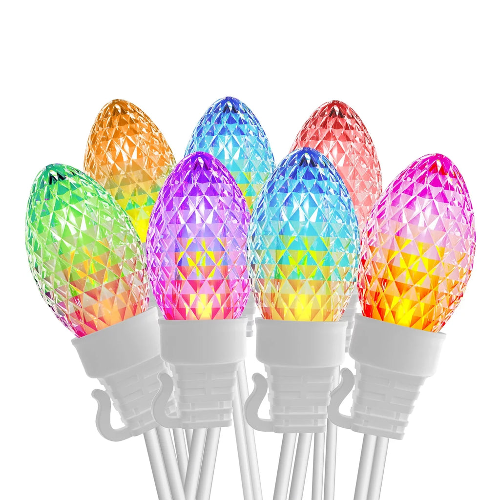 Eva'S Lamp C9 Christmas Lights Outdoor, 23Ft 20 Bulbs Color Changing Led String Lights Waterproof