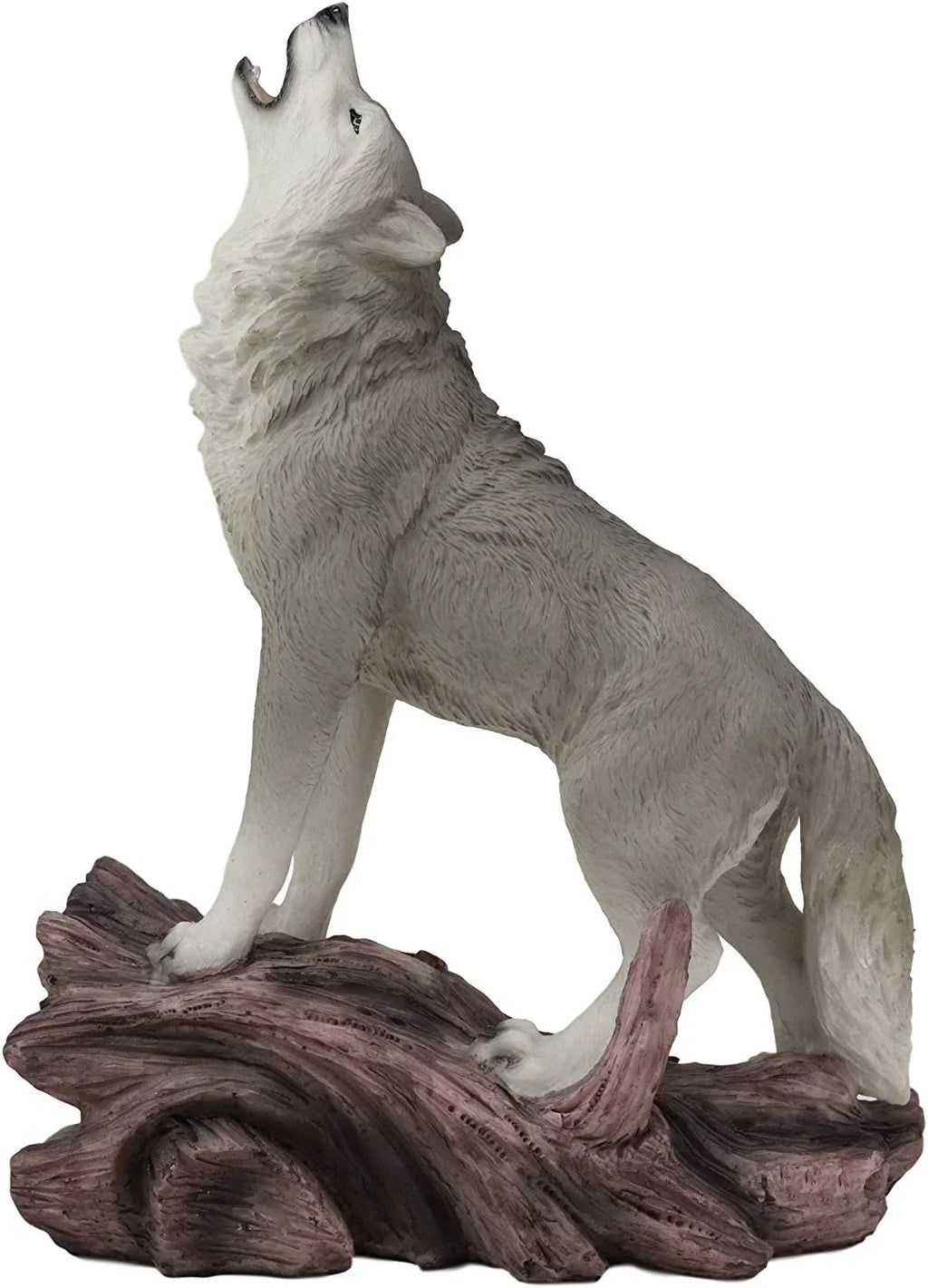 Howling Night Large Wolf Decor The Wolves Cries Spirit Gray Alpha 12"H Of Statue