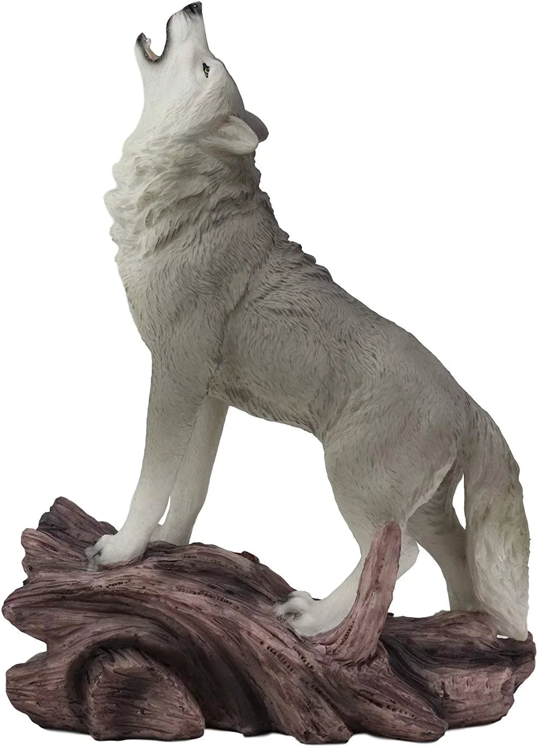 Howling Night Large Wolf Decor The Wolves Cries Spirit Gray Alpha 12"H Of Statue