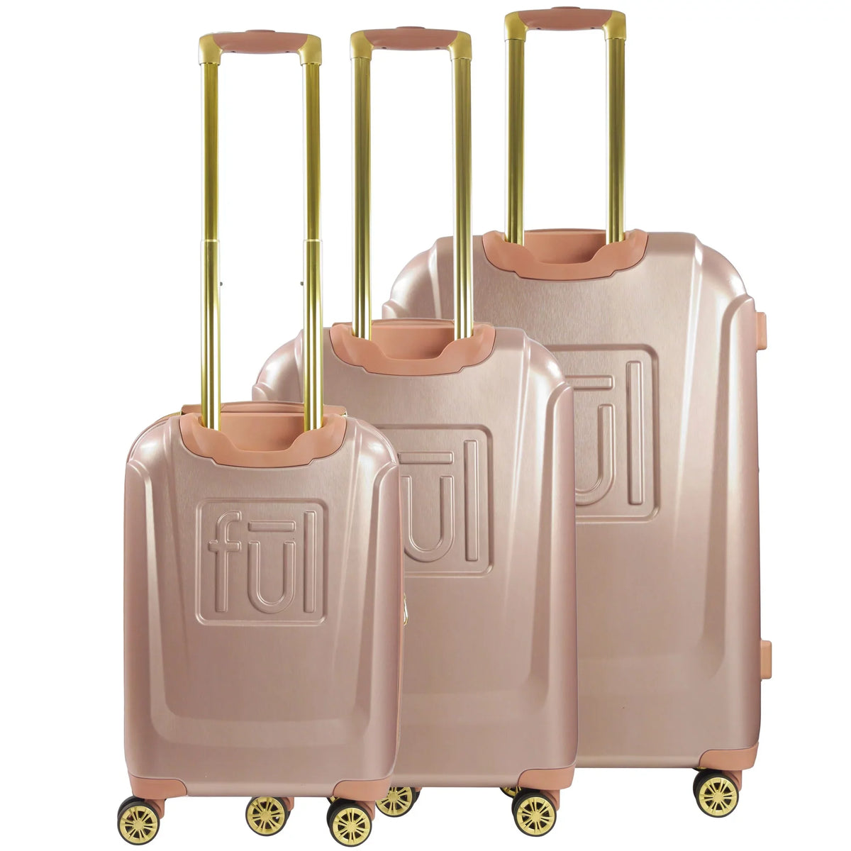 Set, Inch, Suitcase 21, and Rose Minnie 29 Wheels, Hardshell Rolling with Luggage Gold 3 Molded 25 Disney Mouse Piece