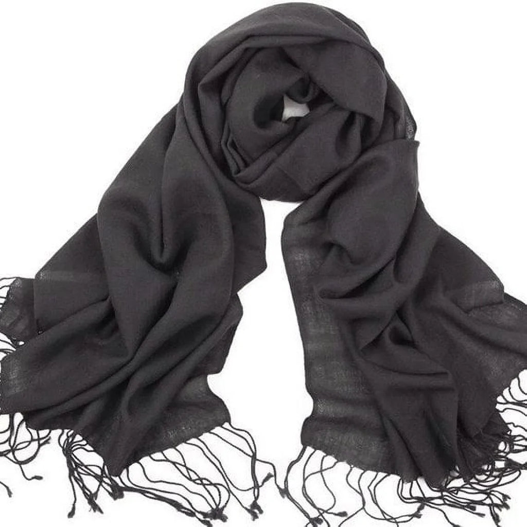 Shawl of Shawl, Dark Grey Set Wrap, Pashmina Bridal Shawl, 10 Scarf Wedding Bridesmaid