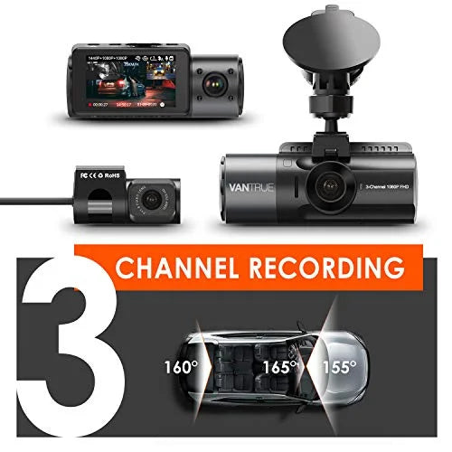Channel N4 and Dash Rear, 1440P+1440P Front Vantrue and 3 Front 4K+1080P Cam, 4K