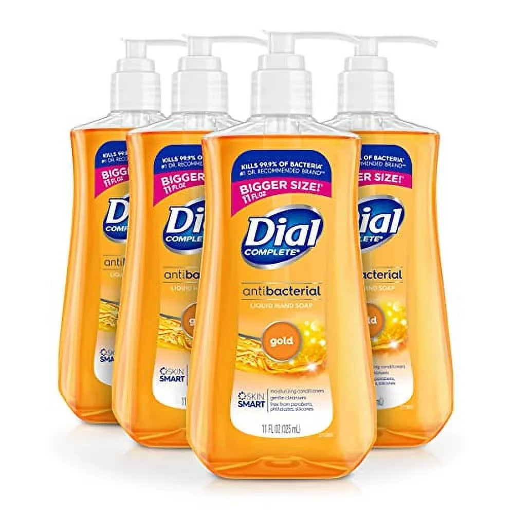 4) Gold, Hand of Liquid 11 Dial fl Soap, oz (Pack Antibacterial Complete