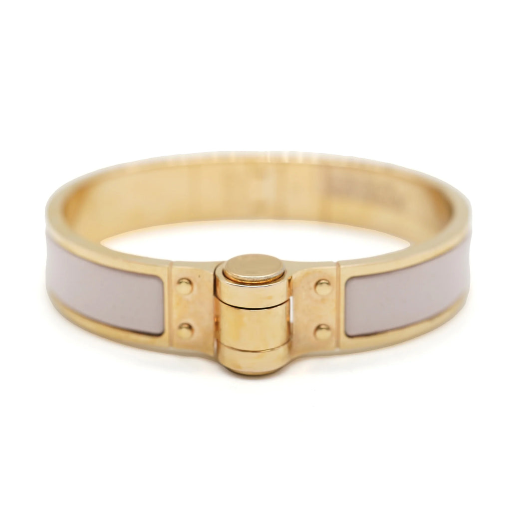 Hermes Charniere Uni Narrow Hinged Bracelet In Rose Candeur Second-Hand