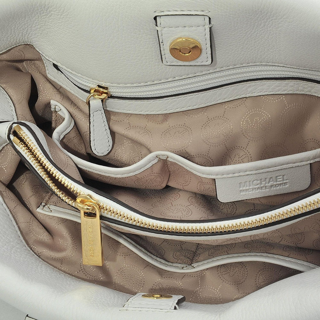 Large Leather White Kors Tote Mackenzie Michael Optic MICHAEL in