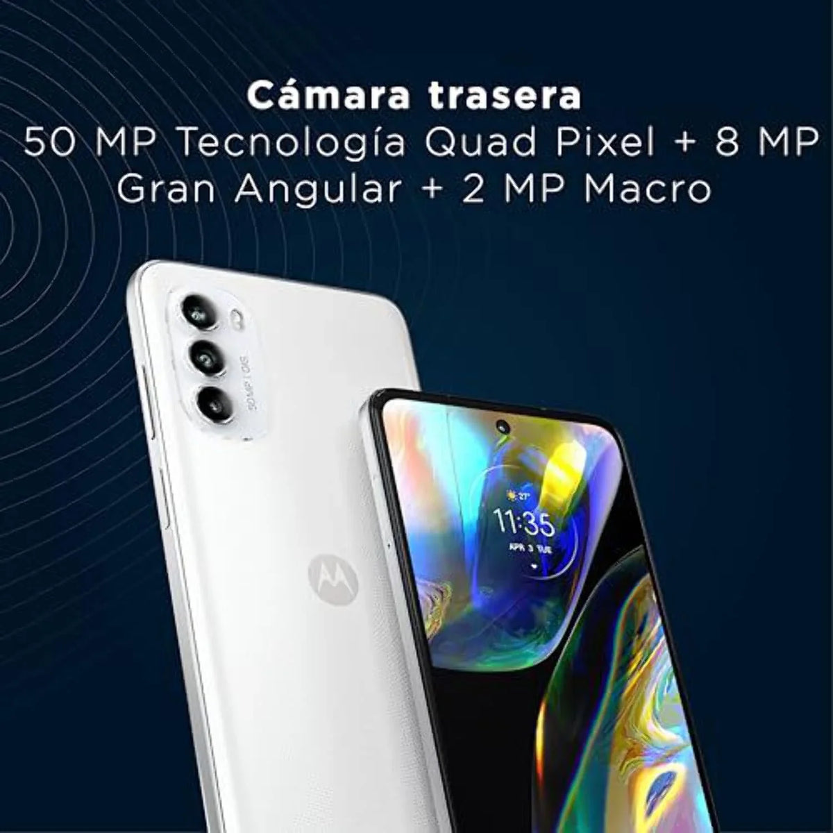 Speakers Single 50MP G82 Only Storage OLED Moto NO | Internal 128GB Atmos OIS | CDMA| Display | 6.6" 6GB RAM 120Hz SIM W/Dolby Motorola Version GSM - Camera 5G International (White) | Stereo Main + |