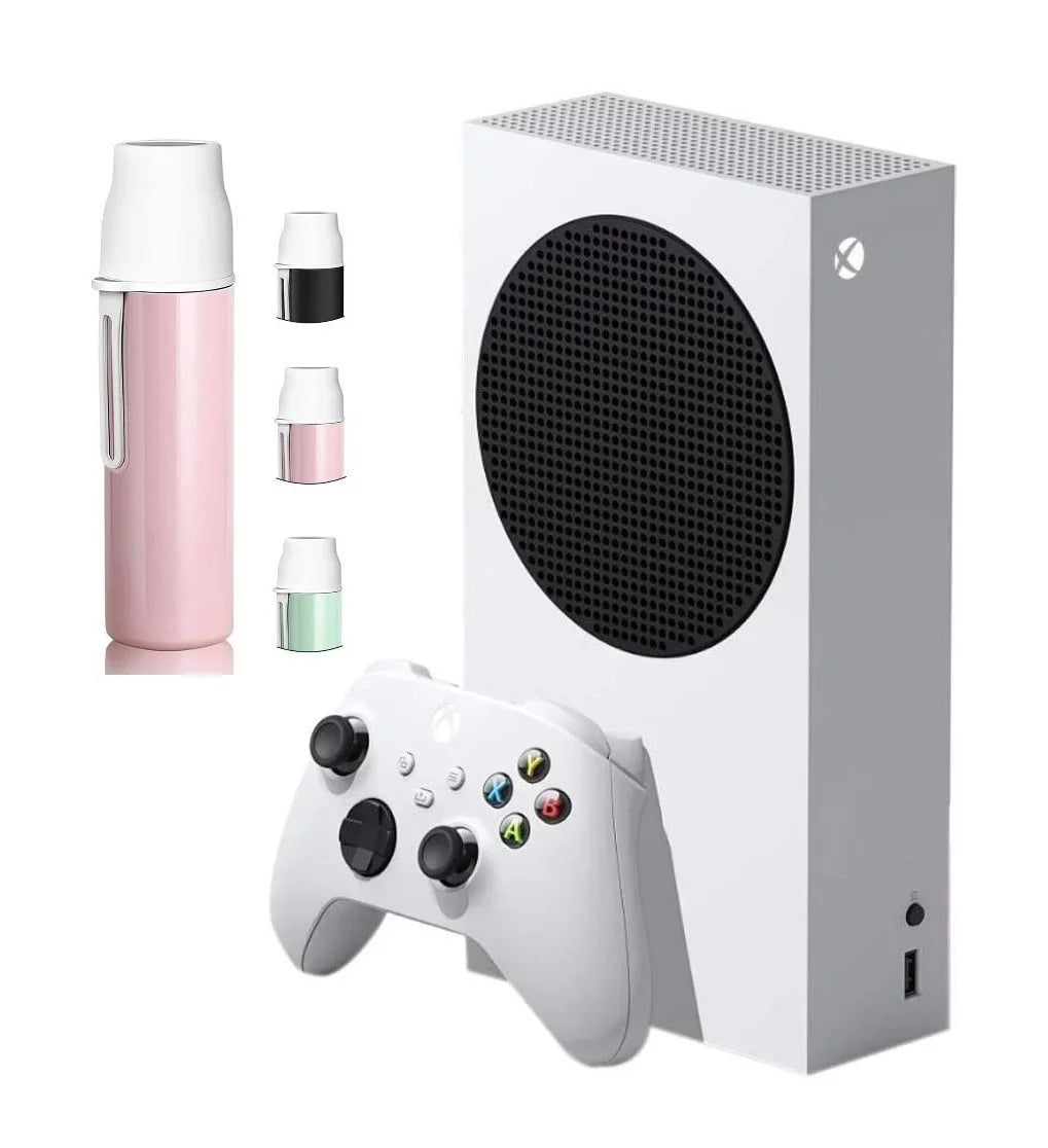 Xbox 1 Game 1440p White, liquid Series 512GB Gaming Resolution, Media Color Controller, All-Digital Playback Console 4K S - Xbox WiFi, Random + Bottle Streaming New Wireless