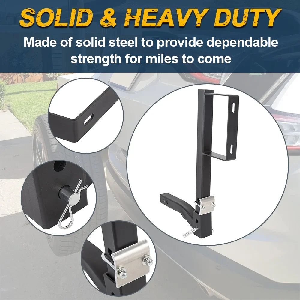 Truck Tire RV Spare Tire 24" All Fits Car KOJEM High Tire Spare Carrier Hitch Hitch Mount Universal Trailer 2" Receivers Rack