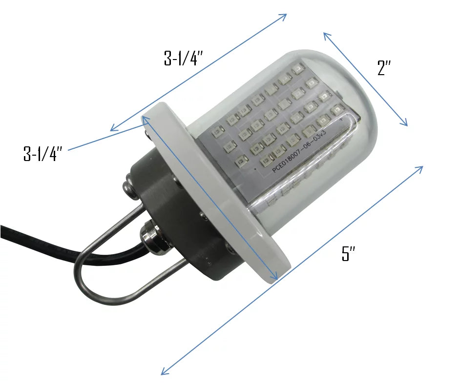 Marine White Boat Underwater Fishing Light Submersible 5" Night IP68 Pactrade LED
