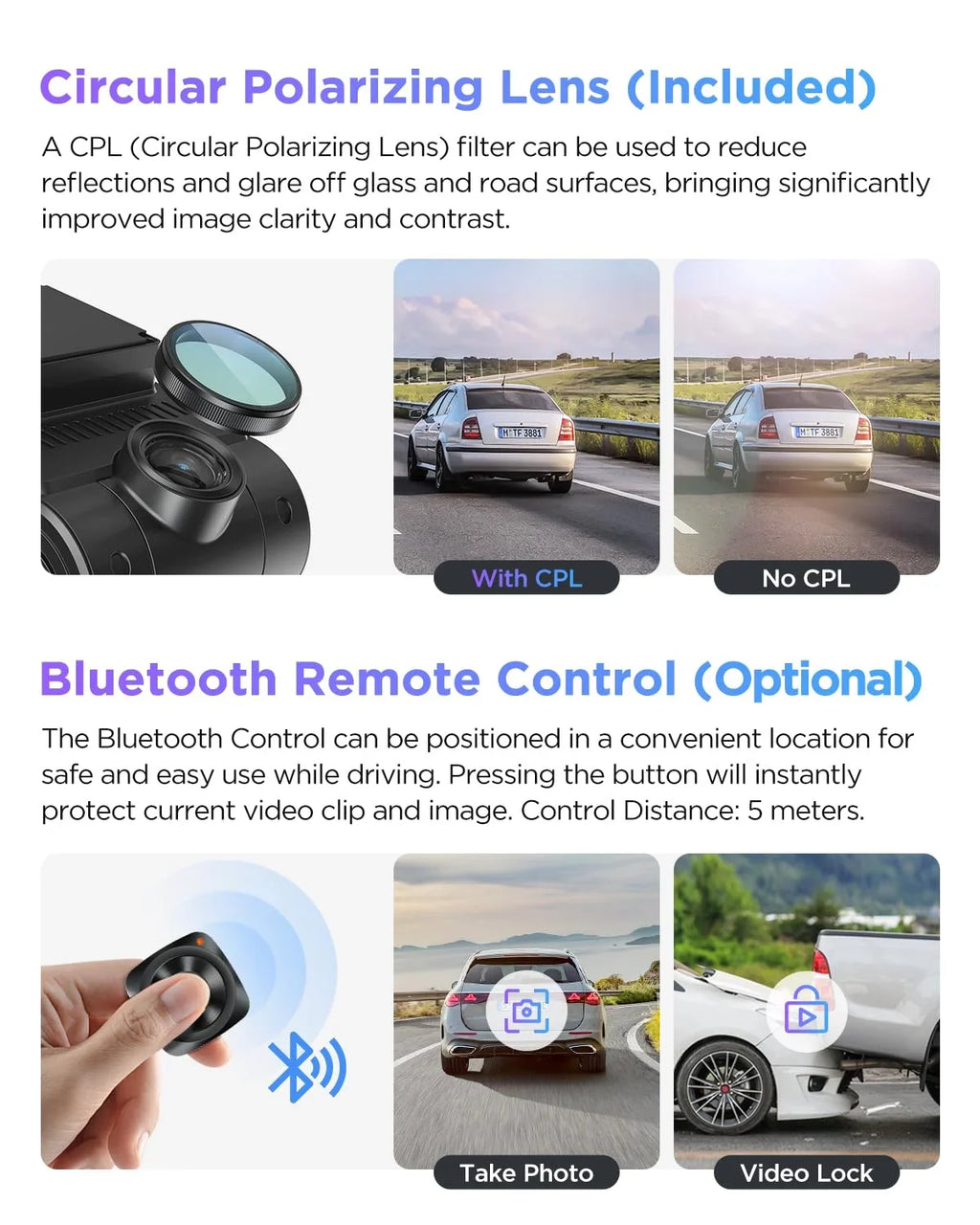 Viofo A229 Pro 2Ch Dashcam With Gps, Dual Starvis 2 Imx678 Imx675 4K+2K Front & Rear Car Camera 2 Lb