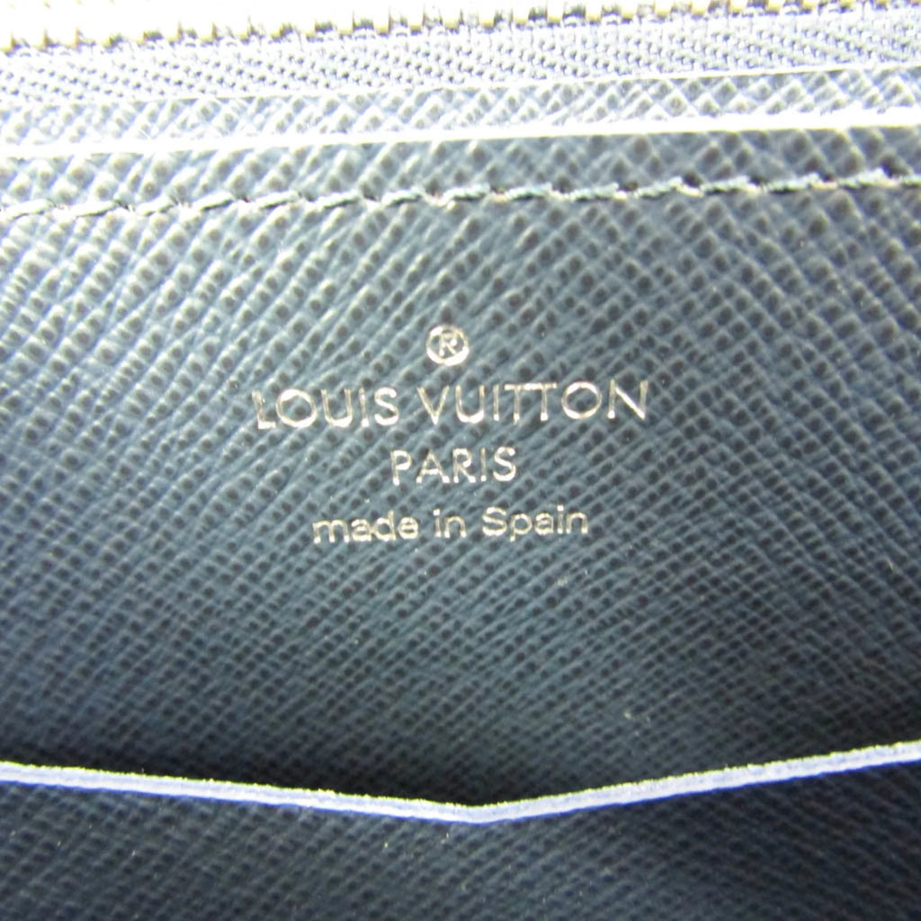 Second-Hand Louis Vuitton Taiga Zippy Xl M64019 Men'S Taiga Leather Long Wallet (Bi-Fold) Navy Navy (Good)